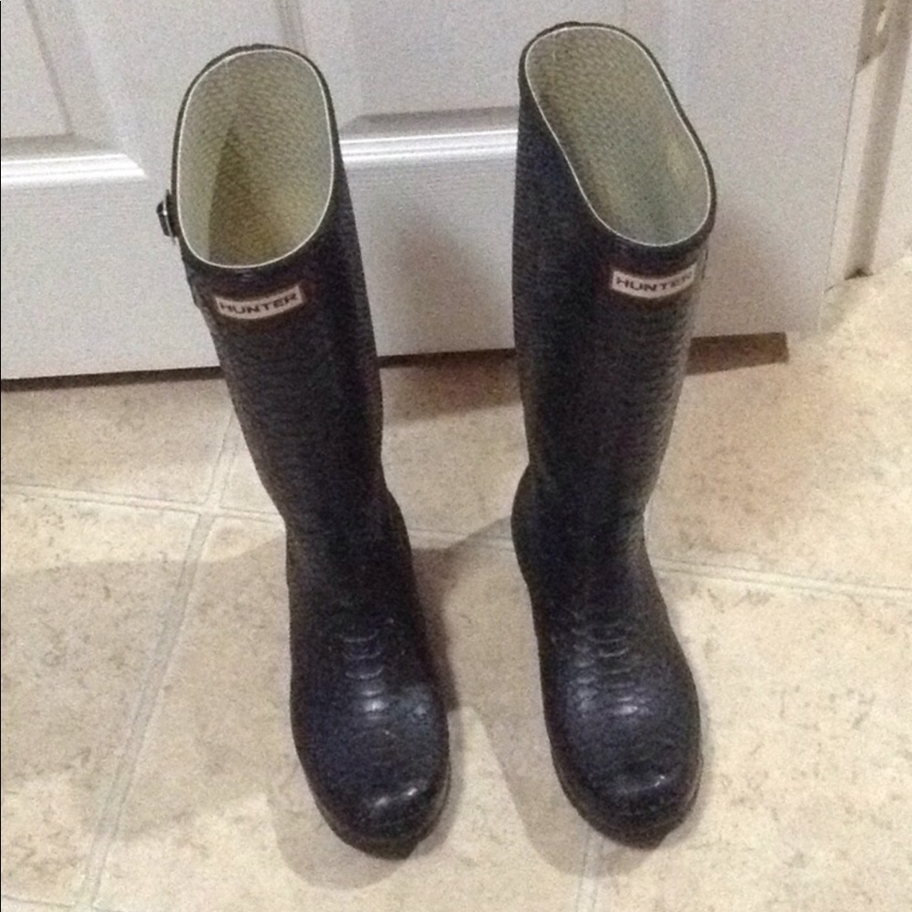 Hunter Croc Embossed Rain Boots